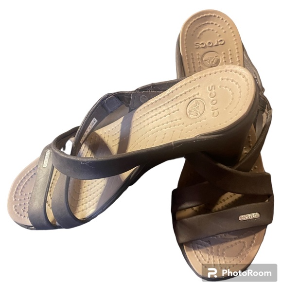 Crocs CYPRUS V brown sandals 8W - Picture 2 of 3